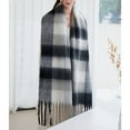 thumbnail image 5 of Holiday Gifts! Titcea Winter Scarf for Women Thicken Tassels Contrasting Plaid Retro Lengthening Shawls Wraps Windproof Warm Outdoor Cold Protection Scarves, 5 of 9