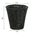 thumbnail image 2 of Household Essentials Wicker Waste Basket, Willow Weave Painted Black, Includes Plastic Liner, Great as a Waste Basket or Decorative Planter, Black, 2 of 5