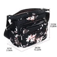 thumbnail image 2 of Necvior Women Floral Nylon Shoulder Crossbody Bag Multi Zipper Satchel Purse, 2 of 21