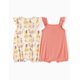 thumbnail image 2 of Pack de 2 bodysuits para bebé Disney Belle con mangas con volantes, 12-18 meses, 2 of 6