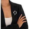 thumbnail image 2 of Stylish Irregular Circle Brooch Gold Plated Geometric Lapel Pin for Banquet Dance Minimalist Boutonniere for Suit Dress Unisex Ceremony Jewelry Daily Wear Fashion Accessories, 2 of 6