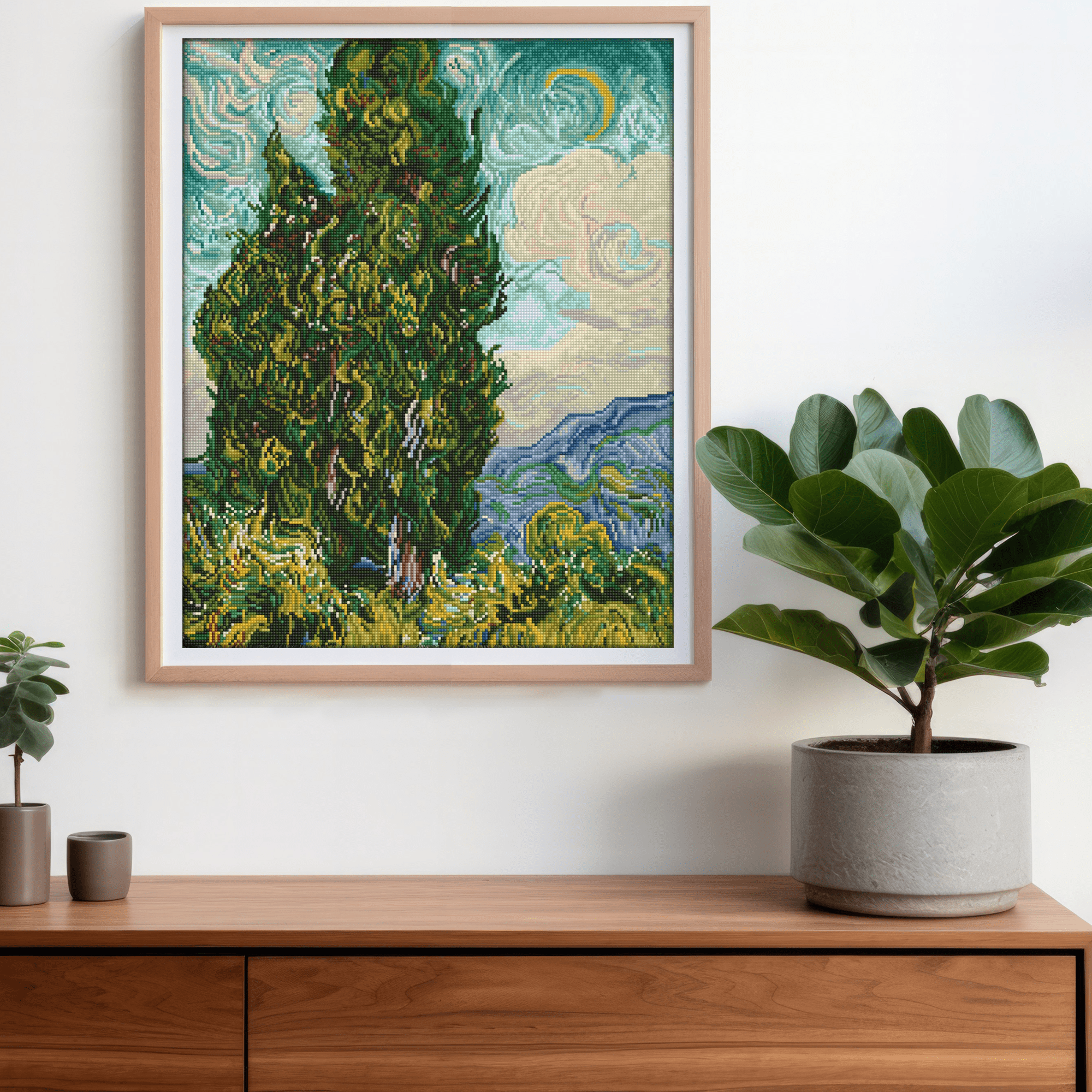 Diamond Dotz Cypresses (apres Van Gogh) Diamond Painting Kits for Adults - Diamond Art Kits a Relaxing Creative Craft Kit with Dotz Gems
