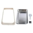 thumbnail image 2 of CAJA de Para Gatos Cerrada de Acero Conpa inoxidable, Bandeja de de metal inodoro antisalpicaduas, 2 of 7