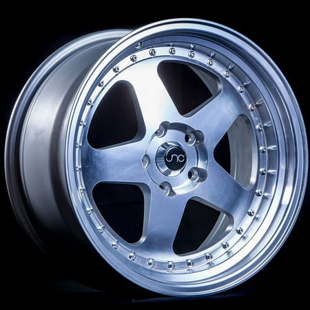 For 16x8 inch (1 Single Wheel Only) JNC Wheels - 16" JNC010 Silver Machined Face Rim - 4x100/4x114.3 JNC Wheels-24760497990