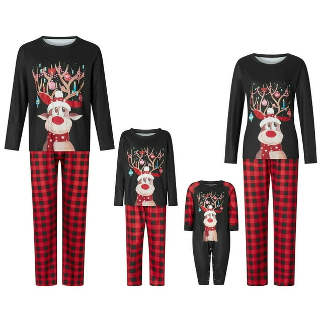 Family Matching Pajama Sets Cute Polar Bear Sleepwear Christmas Clothes