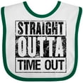 thumbnail image 3 of Inktastic Straight Outta Time out Boys or Girls Baby Bib, 3 of 4