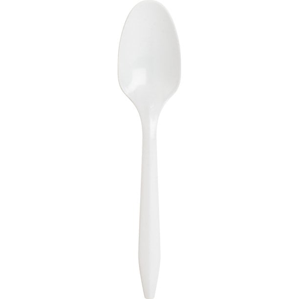 Pack of 1000 Karat U2008W 5.5 PP Medium-Weight Disposable Teaspoon White 