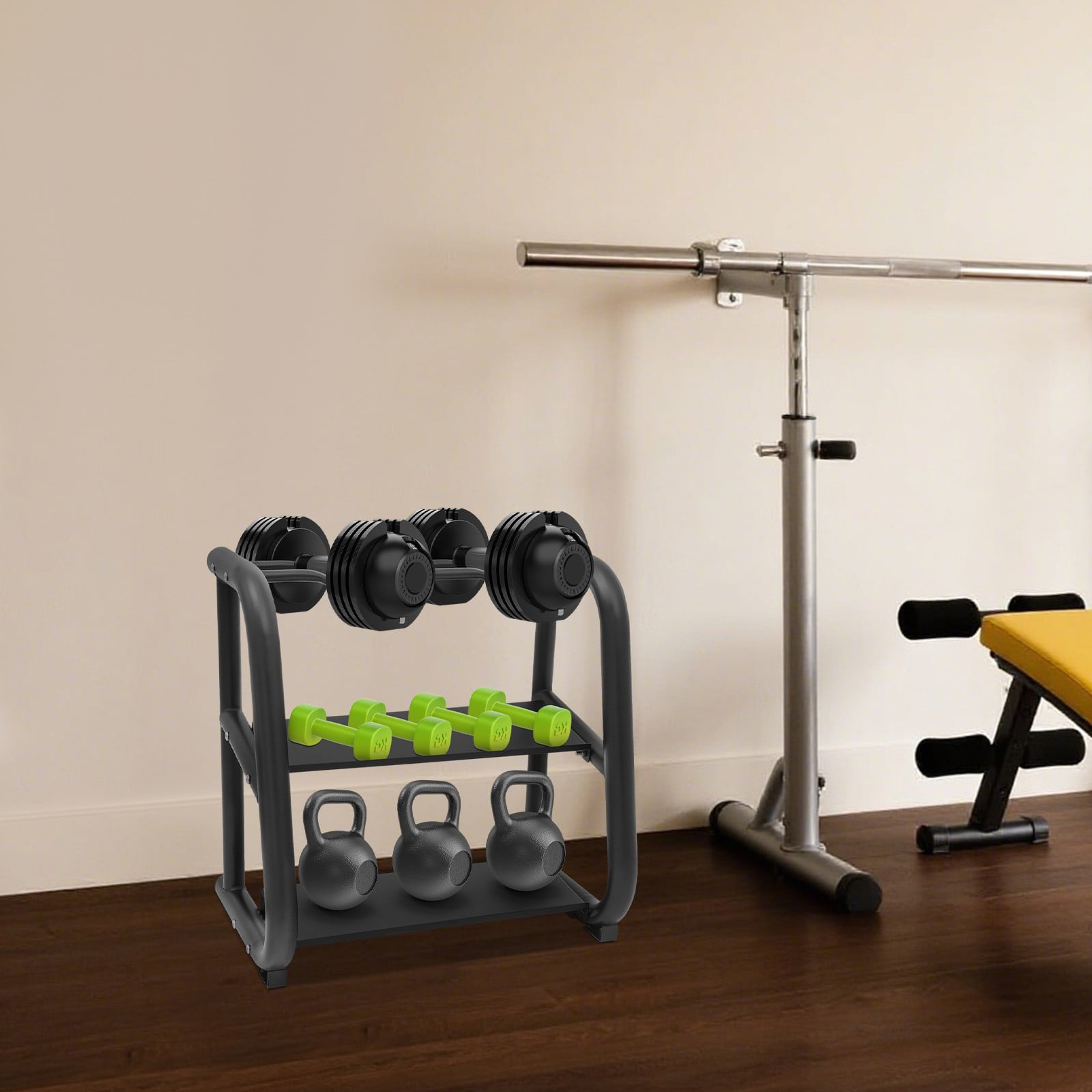 Dumbbell Stand Kettlebell Storage Rack Multifunctional Weight Stand Sturdy