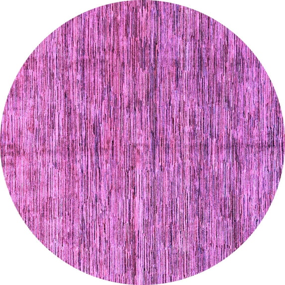 Ahgly Company Indoor Round Oriental Purple Modern Area Rugs, 8' Round