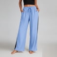 thumbnail image 2 of Enjoytime Wide Leg Pants Woman Solid Color Drawstring Waist Trousers Workout Loose Pants with Pockets, 2 of 8