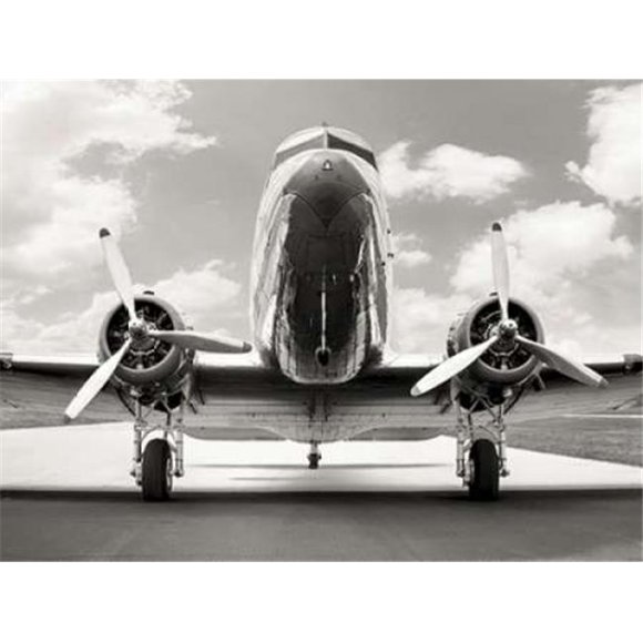 Vintage Dc-3 in Air Field Poster Print by Anonymous, 22 x 28 - Large