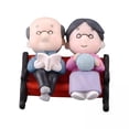 thumbnail image 1 of 2x Adorno en Miniatura de Pareja de Ancianos , Estatua de Padres de Amor, Recuerdos Divertidos, Regalo de Aniversario de 2x2 Pulgadas, Elegant 2 piezas, 1 of 8