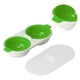 thumbnail image 4 of Cocedor de huevos para microondas de polipropileno de grado alimenticio con cesta de drenaje extraíble para huevos cocidos en microondas, color verde, 4 of 14