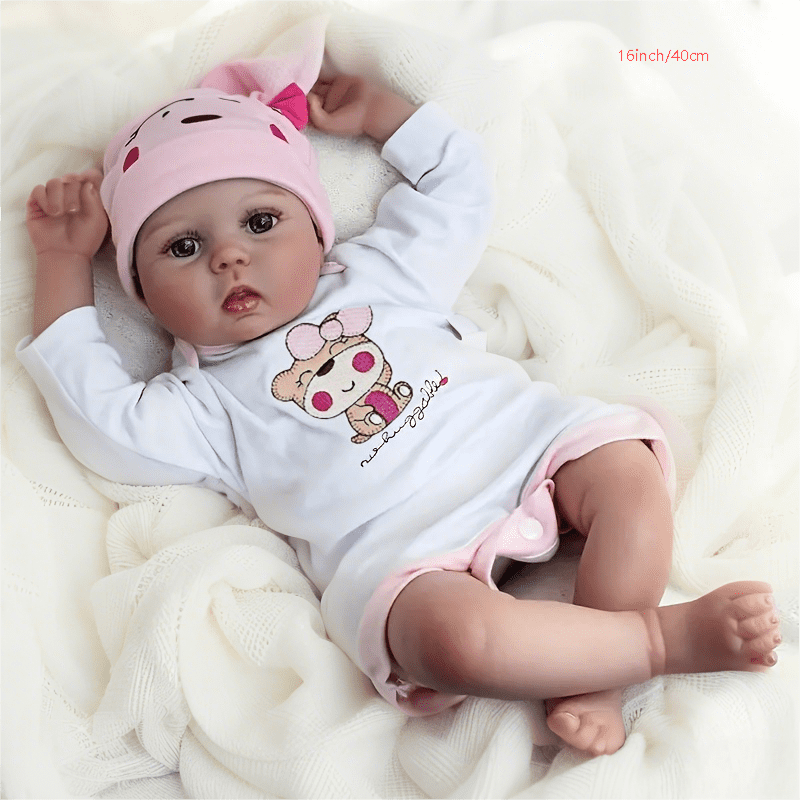 Dayoff Kids Lifelike Reborn Baby Dolls - 16 Inch Cloth Body Realistic Baby Doll (No Accessories) For Kids Age 3+