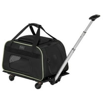 Petsfit Cat Carrier with Wheels Airline Approved, Pet Dog Carrier with Wheels for Small Dogs, Rolling Cat Carrier for Large Cats Puppy Stroller Detachable and Foldable Pet Travel Bag, Black