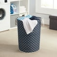 Mainstays Jumbo Canvas Laundry Hamper, Blue Cove