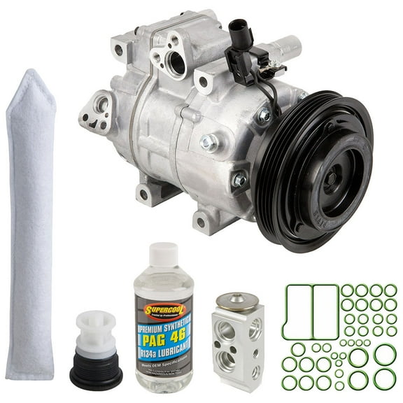 AC Compressor & A/C Kit For Hyundai Elantra 2008 2009 - Includes Drier, Expansion Valve, PAG Oil & O-Ring Seals - BuyAutoParts