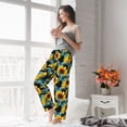 thumbnail image 5 of Susaid Blue Batterflies Sunflower Print Women Relaxing Pajama Pants Comfy Pj Bottoms Soft Printed Lounge Pant with Pockets, Home Pants-Medium, 5 of 6