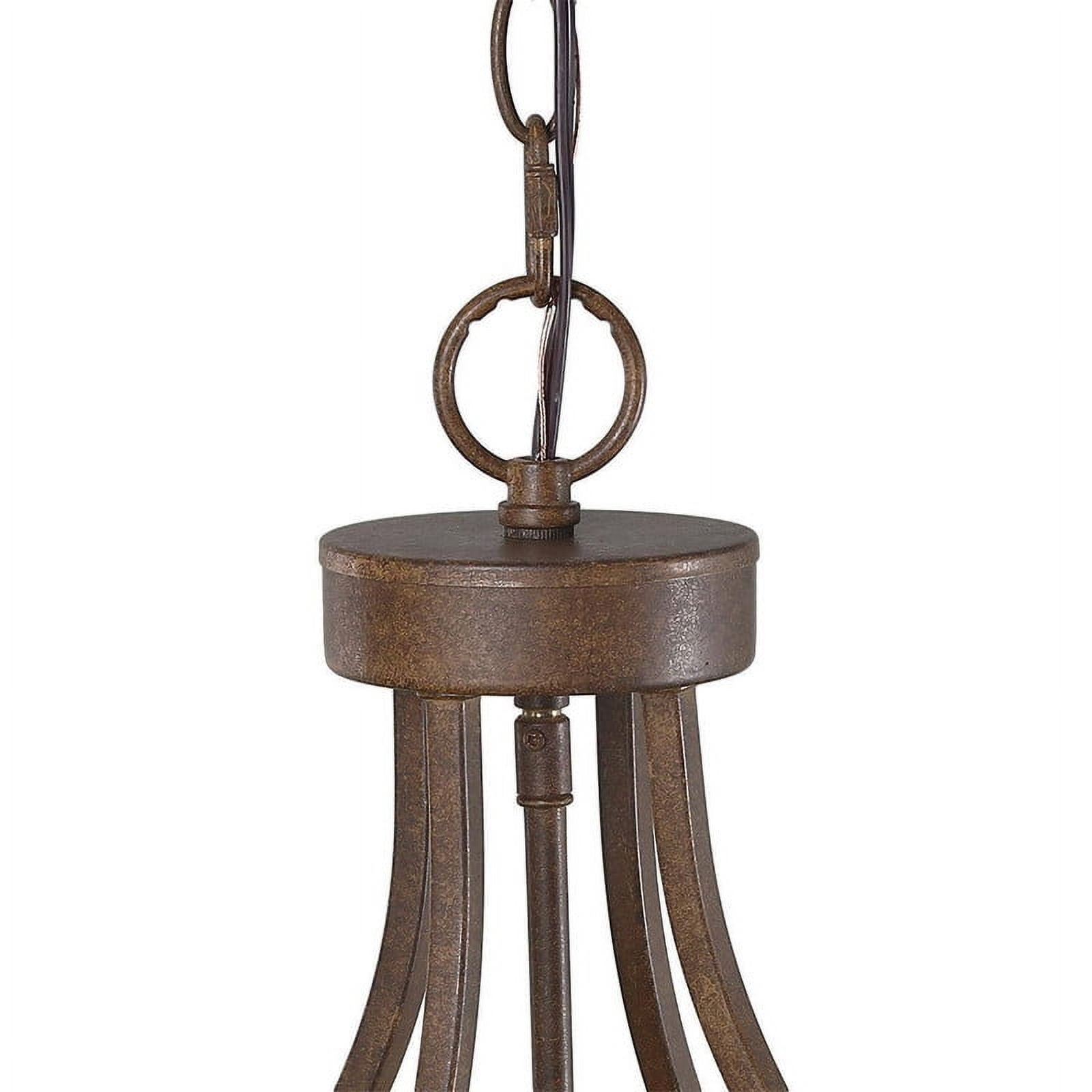 LNC 6-Light Antique Rust Bronze Electric Farmhouse Drum Chandelier