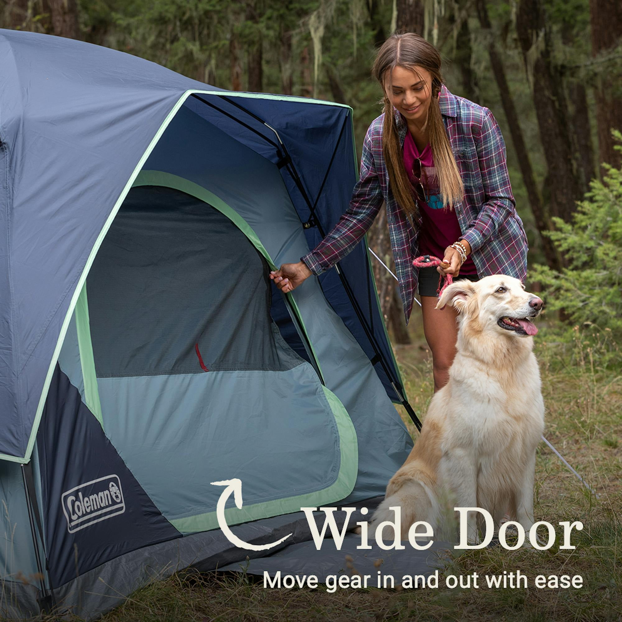 Coleman Skydome™ 4-Person Camping Tent with LED Lighting