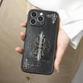 thumbnail image 3 of LANFENG iPhone Pro Max Case Gothic Leather Soft PU Style iPhone Case  Cross Style, 3 of 7