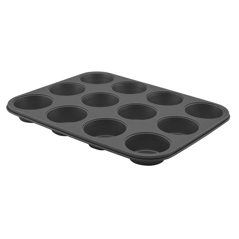 Gray Speckled 12-Cup Muffin Pan