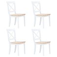 thumbnail image 1 of Sillas de Comedor Casafoyer Blanco/Madera Clara 4 pzas Madera de Caucho, 1 of 1