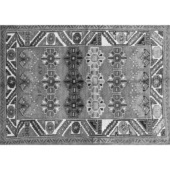 Ahgly Company Indoor Rectangle Persian Gray Traditional Area Rugs, 2' x 5'