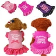thumbnail image 1 of Chien de Compagnie Fille Polka Dot Princesse Robe Bowknot Sans Manches Tutu Robes Chiot Mariage Valentine Robe Vêtements, 1 of 9
