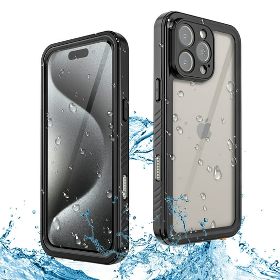 ELEHOLD Waterproof Rugged Case for iPhone 16 Pro Max,Built-in Screen Protector 360° Full-Body Protection Shockproof Dustproof IP68 Underwater Anti-Scratch Durable Case for iPhone 16 Pro Max,Black
