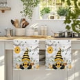 thumbnail image 4 of Yellow Gnomes Kitchen Towels Set of 2, Spring Floral Bees Daisy Branches Wooden Absorbent Dish Towels for Kitchen, Microfiber Hand Towel, Quick Drying Tea Towel for Cleaning Decorative Dishcloths, 4 of 7