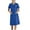 Blue, variant on Casual Summer Dresses for Women, Women's Solid Color With Pockets Button Splicing Lapel Caregiver Dress Nurse Dress Work Midi Dress(Green,M)