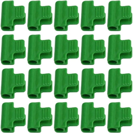 20pcs Greenhouse Pipe Clamp, Greenhouse Clamps, Film Row Cover Netting Tunnel Hoop Clip, Greenhouse Film Clamps for Greenhouses Frame Shelters Plant Stakes(Green 20Pcs)
