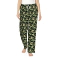 thumbnail image 2 of Goofa Camouflage Dinosaur Printed Soft Pajama Pants for Women, Wide Leg Comfy Casual Lounge Yoga Pants-X-Large, 2 of 9