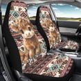 thumbnail image 4 of XYZCANDO Car Seat Covers Geometric Pattern Set of 2 Car Front Seat Covers Decorative Vehicle Truck Van Waterproof Thin Automobile Seat Cover, 4 of 10