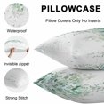 thumbnail image 5 of Throw Pillow Covers 20x20 Inch Set of 2, Teal Botanical Waterproof Outdoor Pillow Covers, Spring Weeping Eucalyptus Leaves Decorative Cushion Pillowcases for Couch, Sofa, Bed, Garden, Patio, 5 of 9