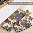 thumbnail image 5 of Grapes with Leaves Kitchen Rugs Set of 2 Non Slip Floor Foam Mat Cushioned Soft Waterproof Carpet Runner for Dining Room Laundry, 5 of 7