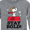 thumbnail image 3 of Peanuts - Snoopy Stay Bold - Toddler And Youth Long Sleeve Graphic T-Shirt, 3 of 6