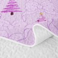 thumbnail image 5 of Manfei Colorful Pink Christmas Quilt Full,Winter Holiday Full Bedspread Sets,3 Pieces,1 Coverlet and 2 Pillowcases, 5 of 7