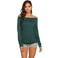 thumbnail image 2 of Blusa Halife - Camiseta de manga larga para mujer, color verde, talla S, 2 of 6