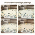thumbnail image 7 of ODIKA 8'x10' Washable Area Rug Non-Shedding, Easy Care, Boho Motif Whimsical Butterfly Vine Border Scattered Delicate for King Size Bedroom Under Bed, Master Suite, 7 of 7