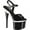 Black/Clear/Black Patent, variant on Women's Pleaser Esteem 709 Quarter Strap Platform Sandal