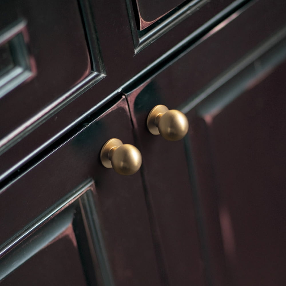 Goo-Ki 12 Pack 1.18" Hole Center Champagne Bronze Cabinet Drawer Knobs, Zinc Alloy Cabinet Handles with Flower Design for Bar Cupboard Closet Wardrobe