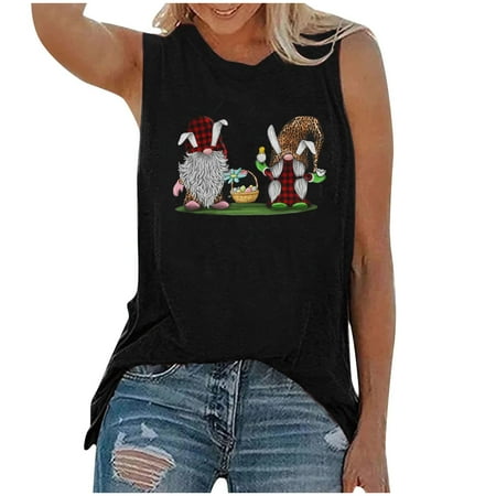 

YFPWM Women Tops and Blouses Dressy Fringe Tops Corset Tops Trendy Tops Petite Tops Easter Sleeveless Print Sweatshirts