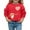 Watermelon Red, variant on Girls Valentines Sweatshirt Cute Love Print Hoodies Long Sleeve Winter Outwear Girl's Pullover Top Girls Oversized Sweatshirt Watermelon Red 18 M-24 M