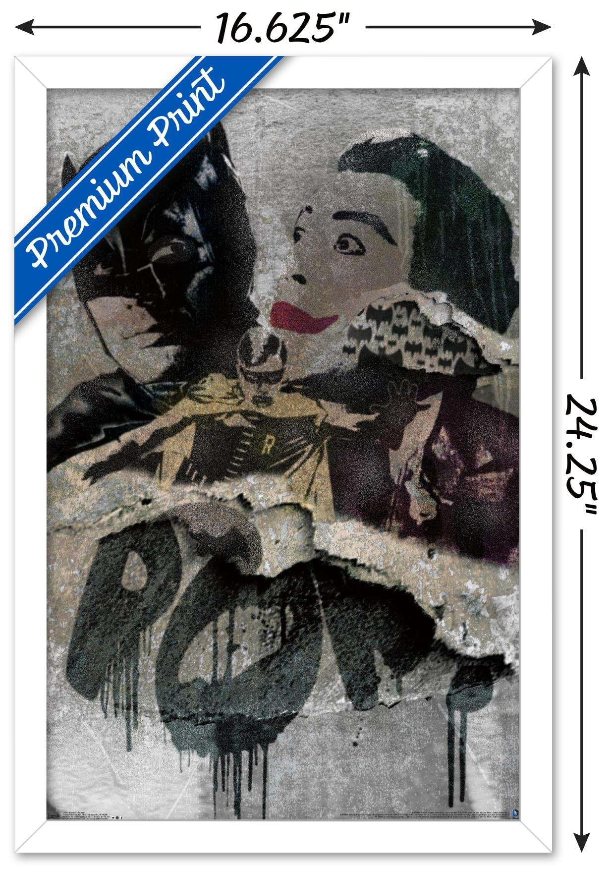DC Comics - Batman - Grunge Wall Poster, 14.725" x 22.375", Framed