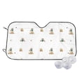 thumbnail image 2 of Lsque Rabbit Blowing Dandelions Car Windshield Sun Shade | Accordion Folding Style Auto Shade for Car Truck SUV Van | Blocks UV Rays Sun Visor Protector | Medium, 2 of 7