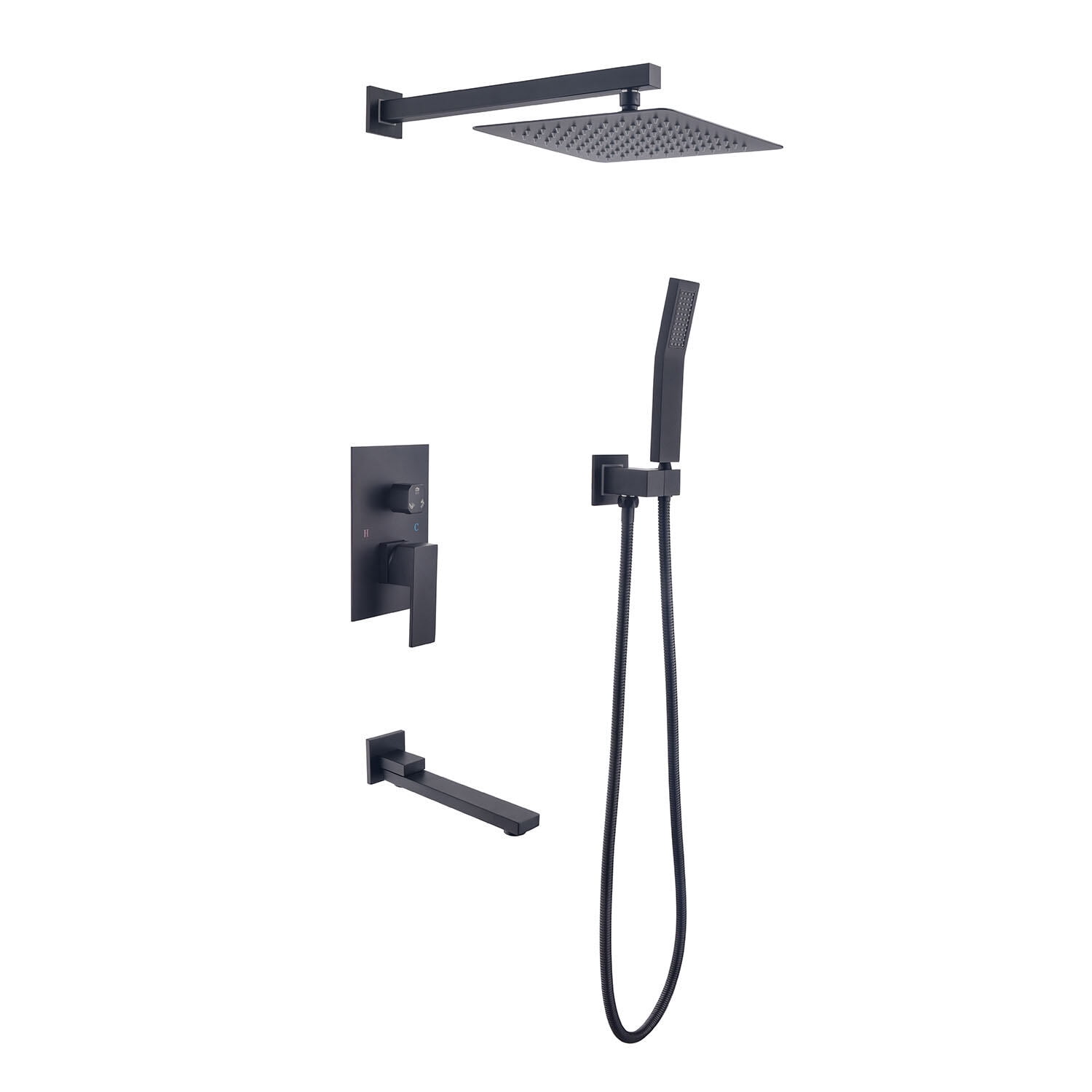 Freestanding Tub Filler 10  Rain Shower Head Systems Wall Mounted Shower Freestanding Bathtub Faucet