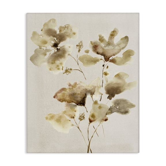 Stupell Industries Transitional Neutral Dappled Flower Blossoms Canvas Art, 16 x 20, by Krinlox