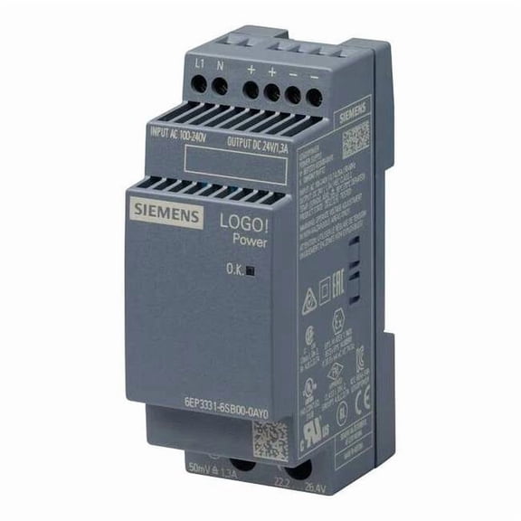 Stabilized Power Supply, 100/240V AC, 24V DC, 31.2 W, 1.3 A, DIN Rail 6EP33316SB000AY0